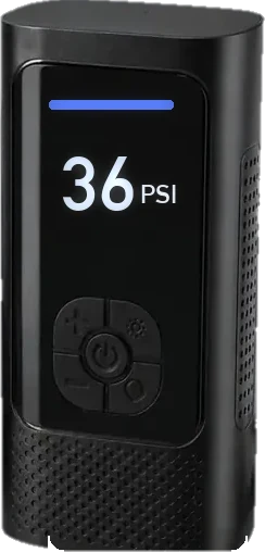 Compresor inalámbrico marcando 36 PSI